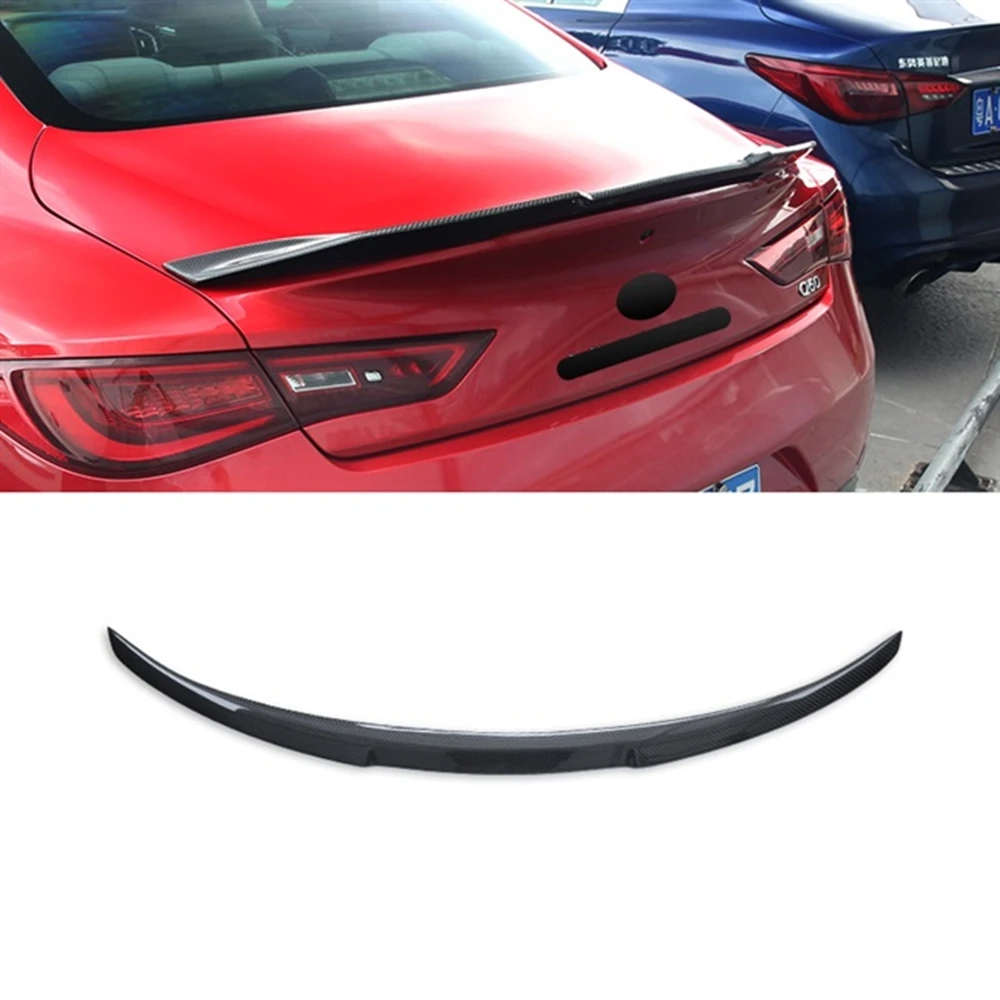 

Rear Trunk Lid Spoiler Wing For Infiniti Q60 2018-2021 Highkick Style Car Tailgate Flap Decklid Trim Splitter Lip