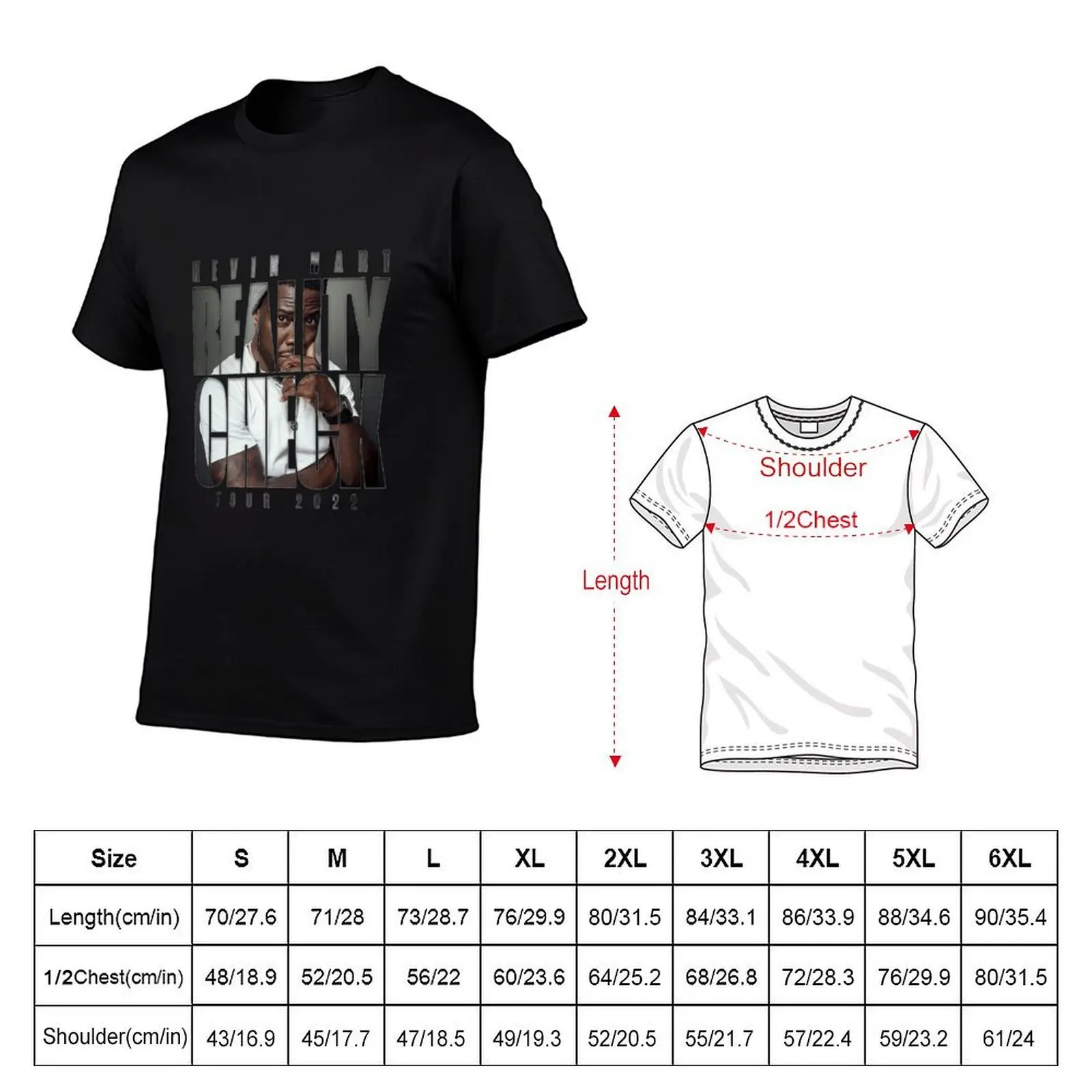 Kevin Hart 2022 Reality Check Tour T-Shirt funny shirt cotton baggy shirts mens cotton t shirts