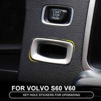 Stainless Steel Styling Dashboard Keyhole Frame Decorative Sequin For Volvo S60 V60 2011-2017 Car Accessories