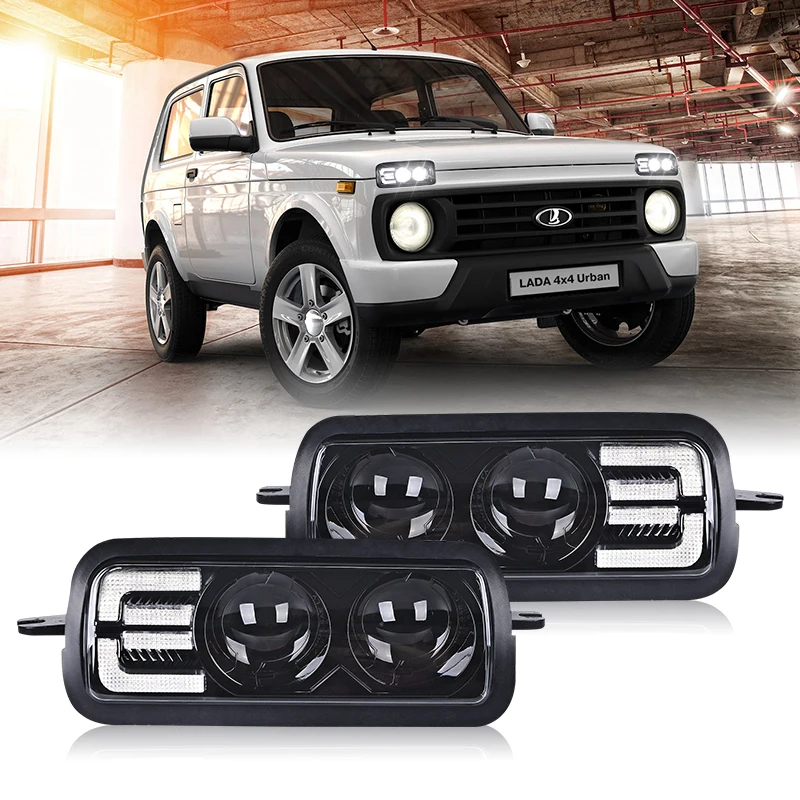 

For Lada Niva 4X4 URBANLED DRL Turning Lights Car Styling Accessories DRL White Daytime Running Amber Turn Signal Lights