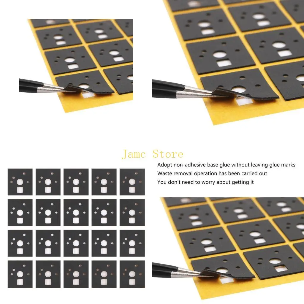

LX0B механическая наклейка на клавиатуру, изоляционная пленка для переключателя, прокладка, наклейка (120 шт.)