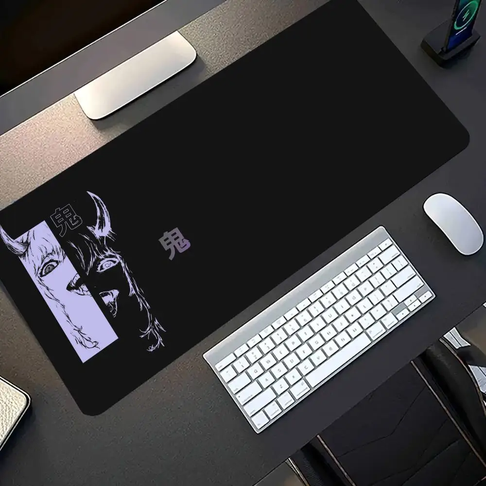 

Дизайн с рисунком призрачного лица, коврик для мыши, резиновый противоскользящий компьютер, ноутбук, настольные коврики, толстая клавиатура, аксессуары для ПК, кромка блокировки