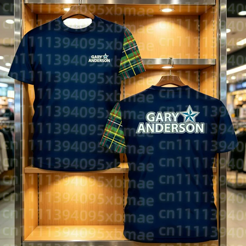 

Gary Anderson Replica Jersey Dart Competition Uniform Sports Leisure Dry Quickly Men's T-Shirt Children's Clothing Tee Woman