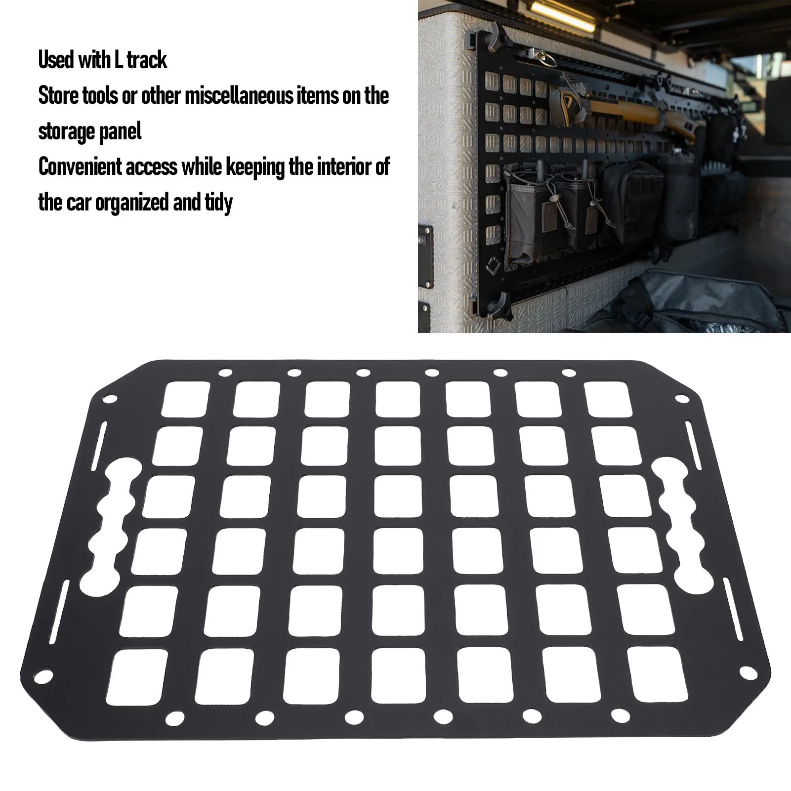 Truck Bed Panel Rack System Aluminum Cargo Storage Organizer Tools Rack for Sedans SUVs Pickup Van Car Modular Storage Panel