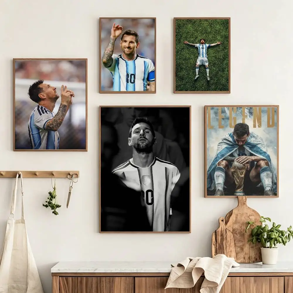 Legend 10 L-Lionel Messi   Poster HD Self Adhesive Waterproof Wall Art Ideal for Home Office Dorm Gift Customizable
