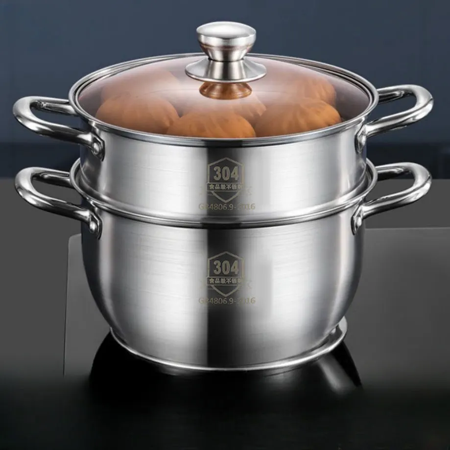 

Modern Home Kitchen Large Capacity Double Layer Soup & Saucepot Multi-Use Large Capacity Double Layer Stock & Saucepot
