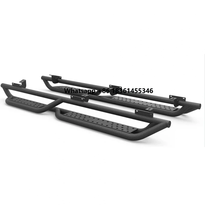 

For 2007-2018 Wrangler JK 4 Door Zolionwil Iron Sand Black Running Board Side Step