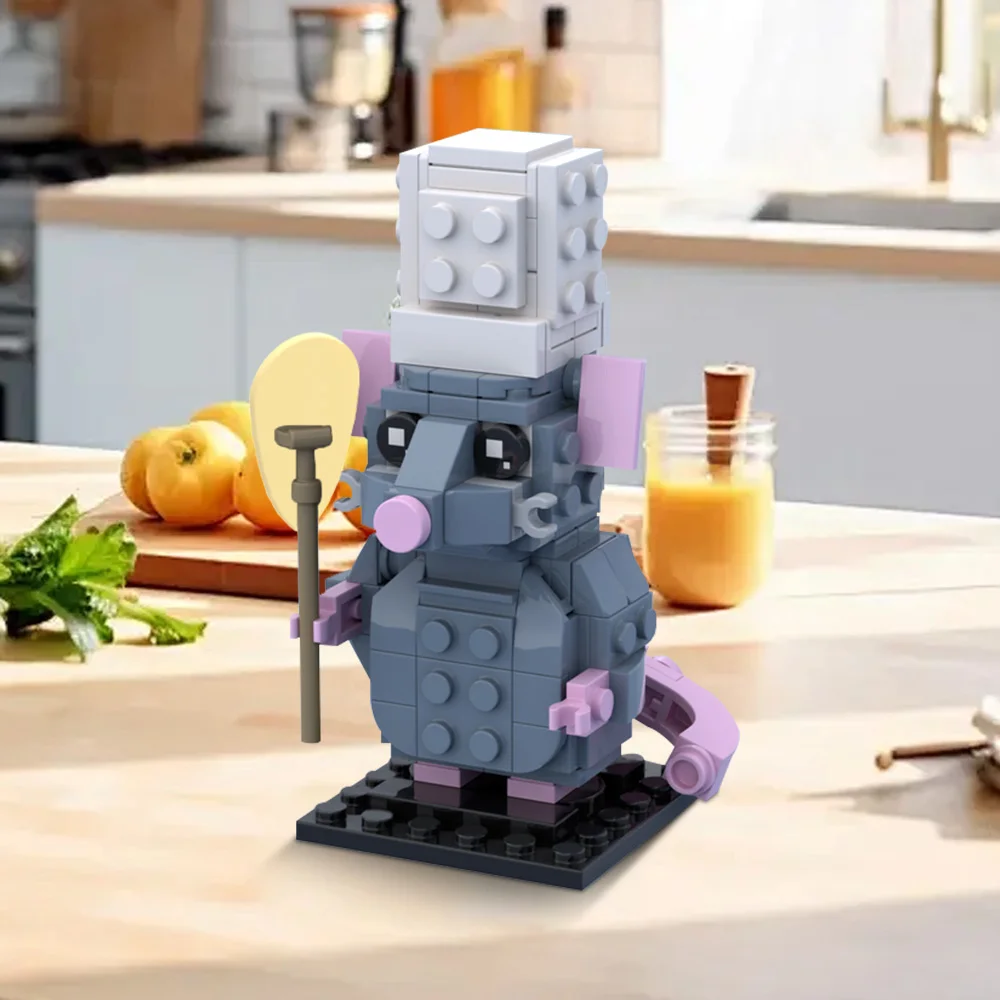 MOC Remy The Rat Bricks Movie Remy The Rat God of Cooking Building Blocks Model Assembly Educational Toys Kids DIY Birthday Gift