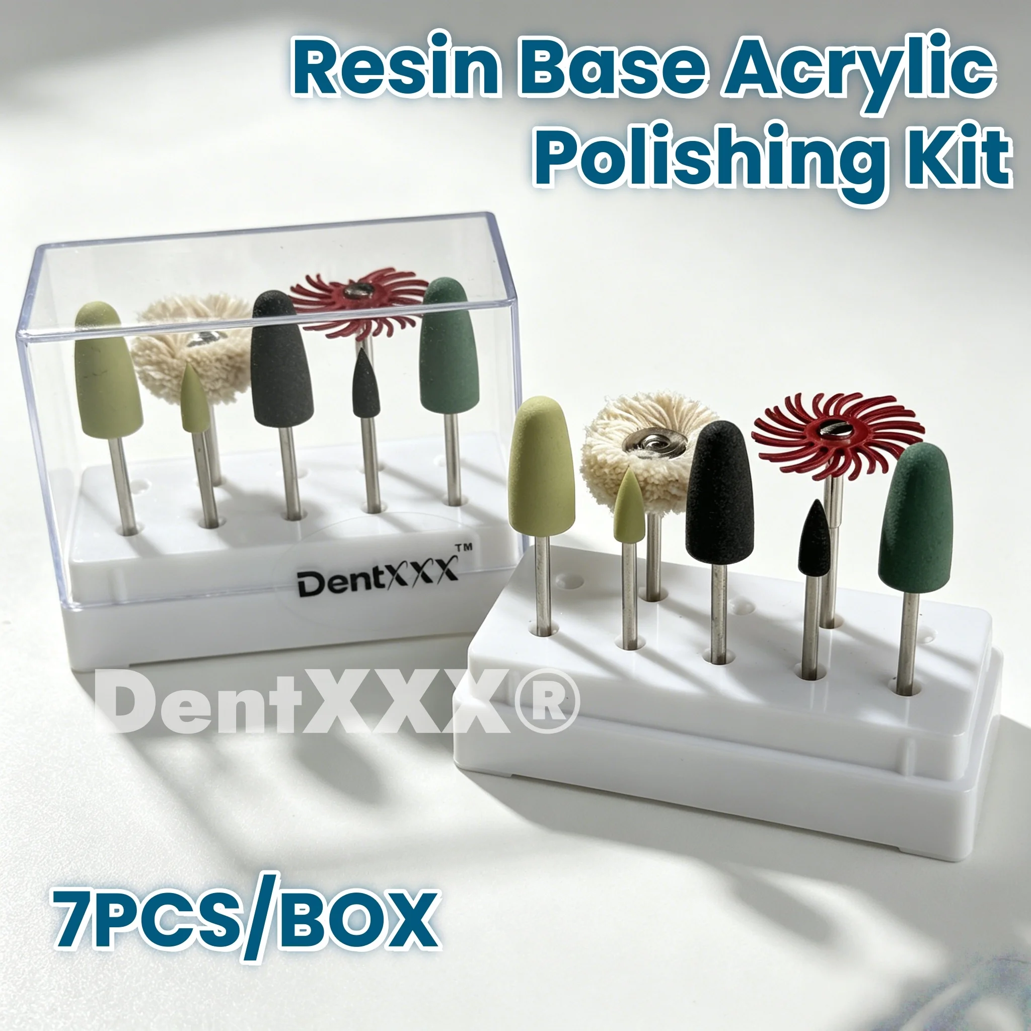 

7PCS/BOX Multi-Step Polishing System Kit Silicone Burs Wool Polisher Spiral Wheel for Finishing and Polishing