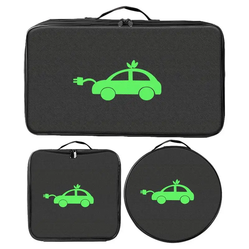 EV Cable Organizer Bag Electric Vehicle Cable Bag Container Portable Charger Waterproof Storage Bag Automobiles Accessories