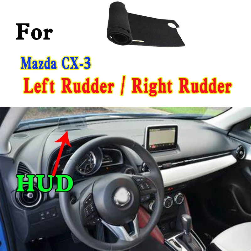 For Mazda CX-3 DK GS GT Styling Dashmat Dashboard Cover Instrument Panel Insulation Sunscreen Protective Pad