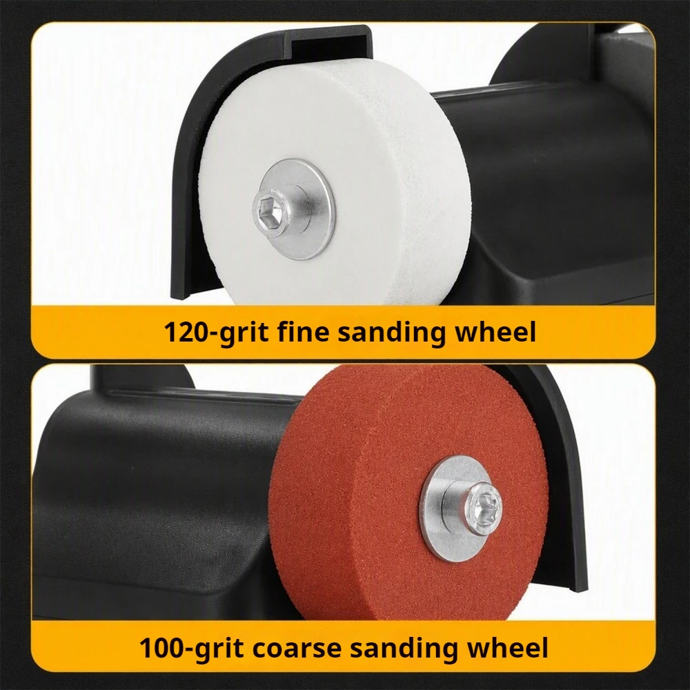AC Mini Grinding Machine, 12-speed Adjustment and Dual Wheels for Multi-functional Rust Removal and Polishing (EU Standard)