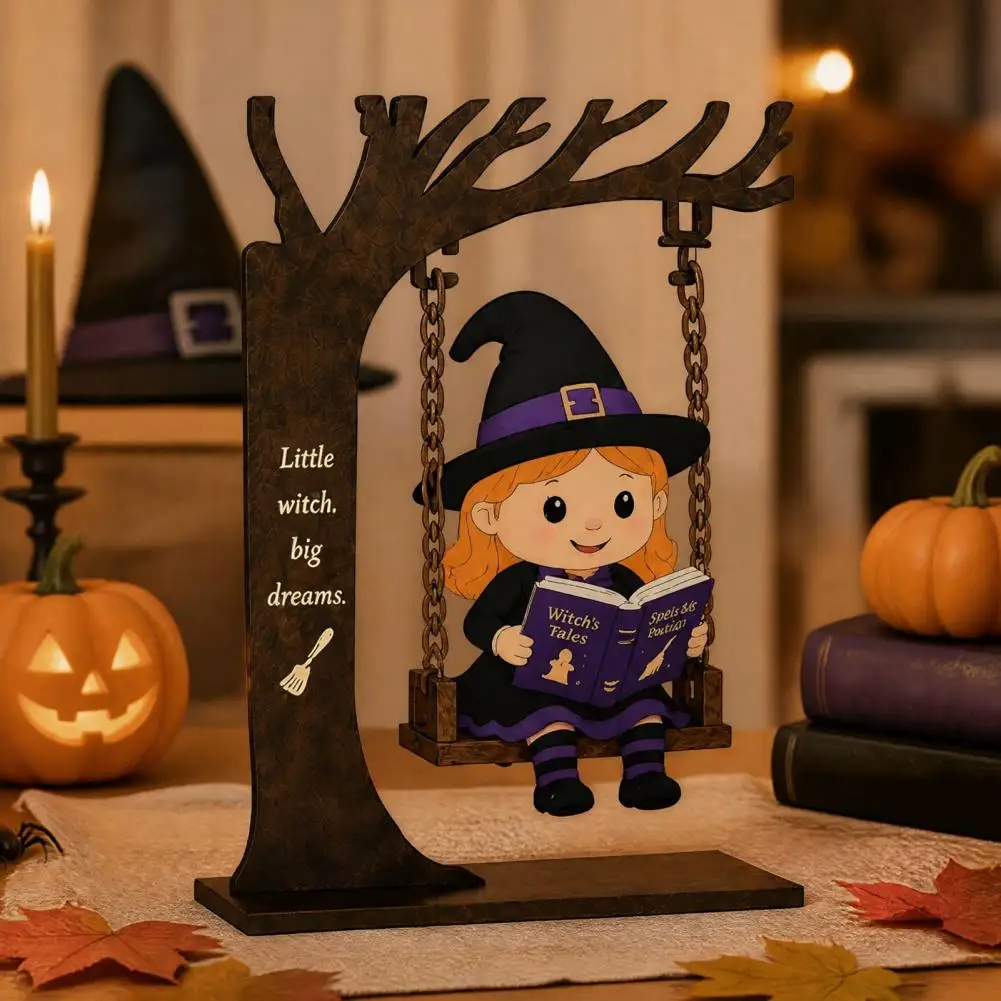 Halloween Hanging Ghost Decoration Funny Halloween Swing Ornaments Set Witch Skeleton Mummy Pumpkin Ghost Figurines Desktop