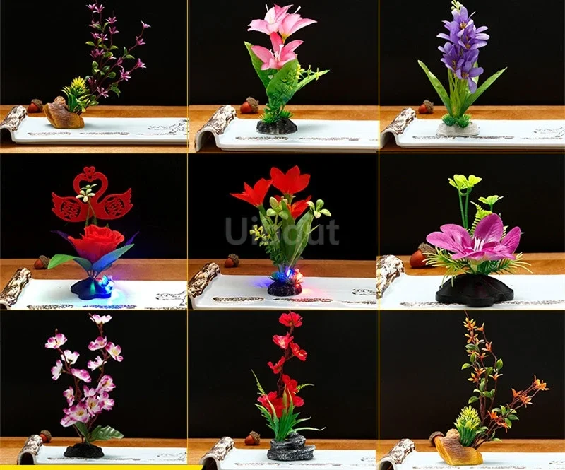 Hotel artistic conception dishes cold dish decoration catering sashimi plate decoration flowers and plants creative ornaments