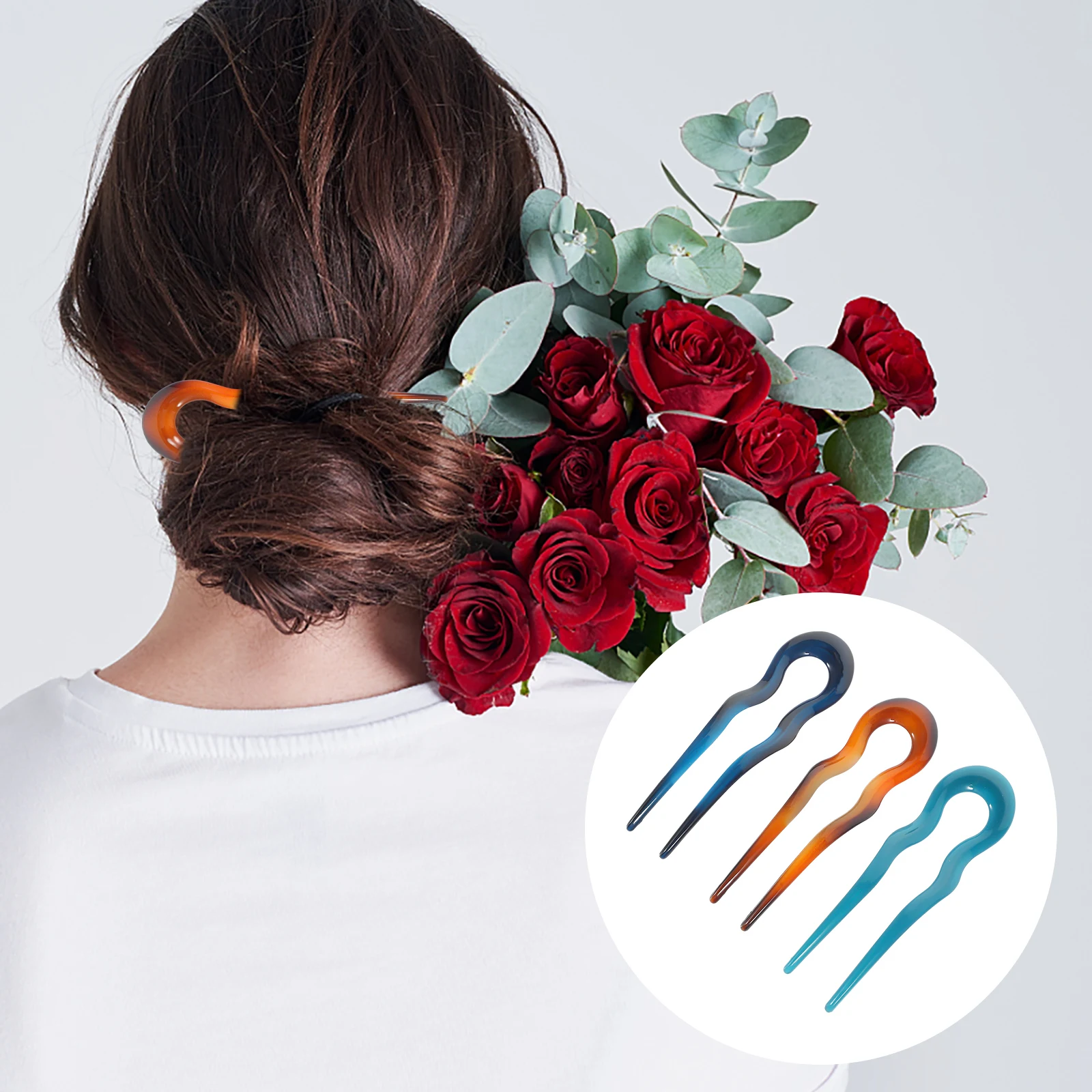 

3pcs U Shape Forks Vintage Pins For Women French Bun Sticks Chignon Pin Updo Accessories Bun Tools Lightweight Sturdy Sticks