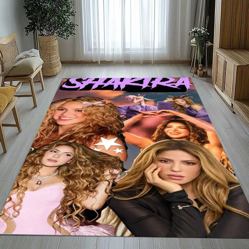 Latin Pop Queen Shakira Waka Waka Area Rug,Non-Slip Carpet Mat for Living Room Bedroom Playroom,Sofa Floor Rug,Home Decor Gift