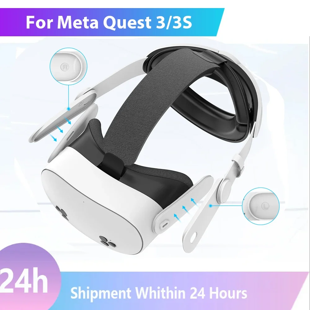 

Upgraded Adjustable Head Strap For Meta Quest 3/3S Replacement Headband Elite Strap Headwear For Oculus Quest 3S VR Accessories
