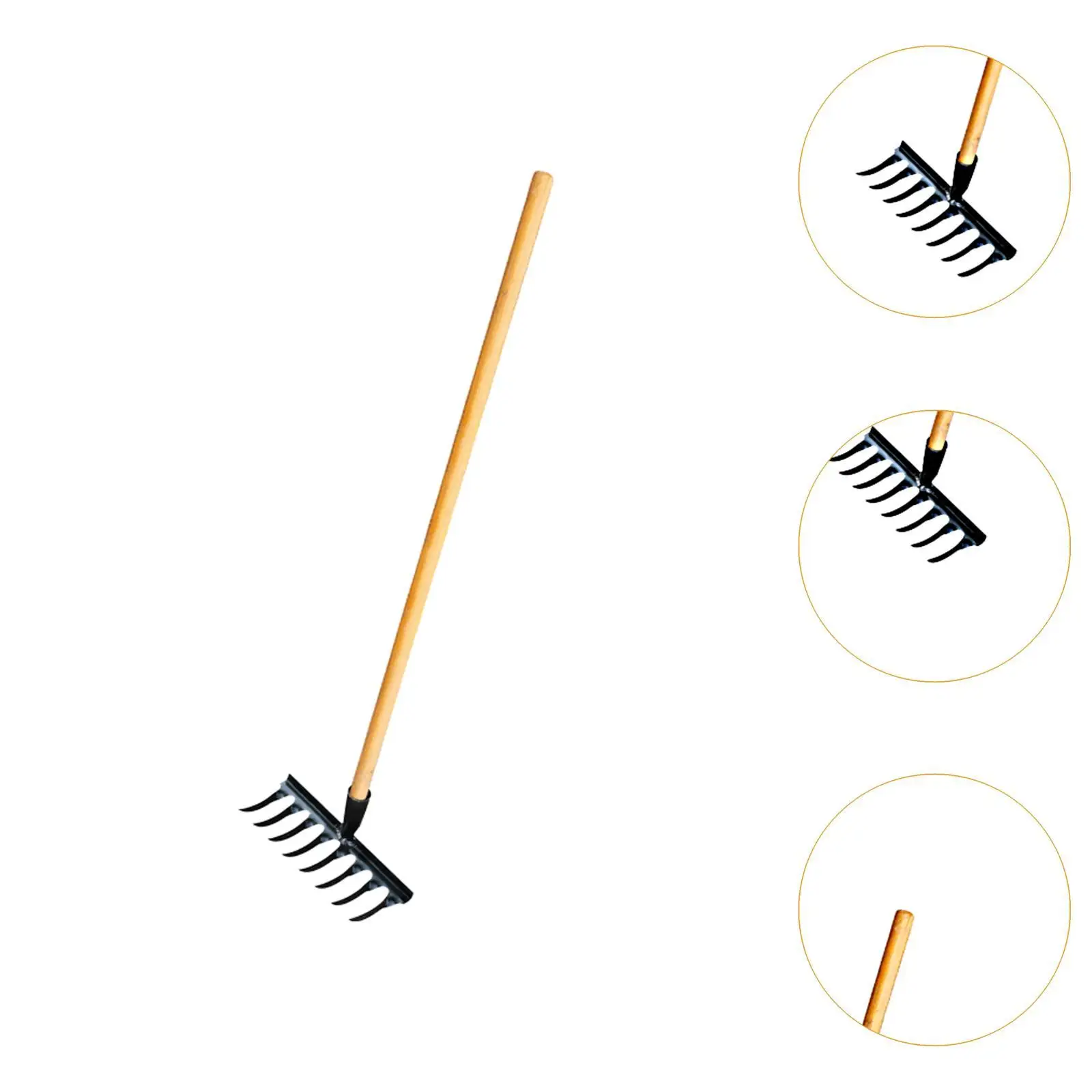 

Garden Leaf Rake Wooden Handle Agriculture Thatch Rake Yard Shrub Lawn Rake Yard Thatching Rake Wooden Handle Loosening Soil