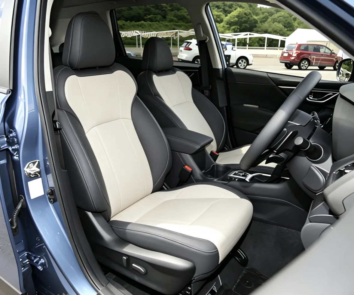Für Subaru Forester 2019~2021 Maßgefertigte Autositzbezüge Luxuriöses Nappaleder 100% Passgenau Innenraumzubehör 360 ° Vollständige Abdeckung – Detail 9