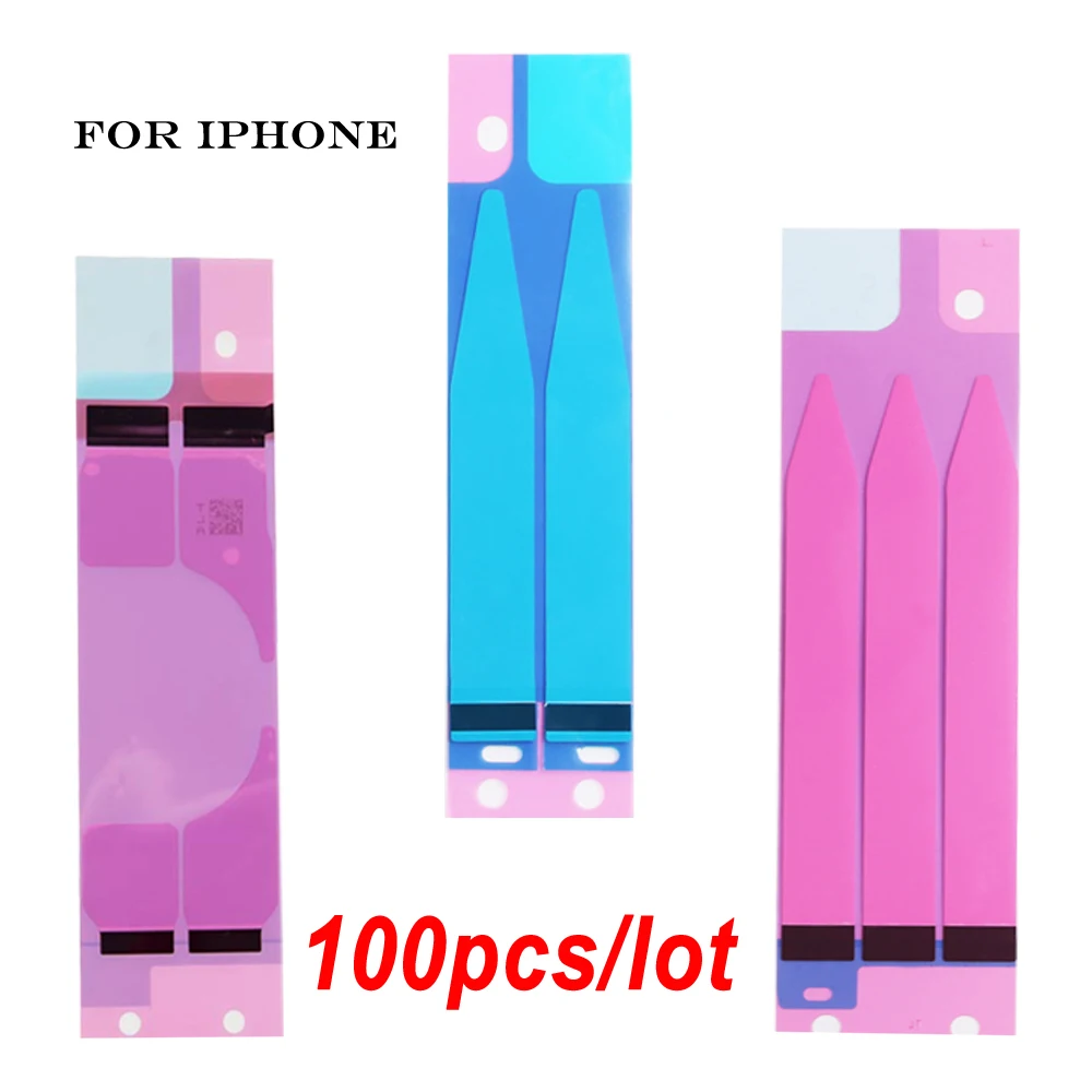 

Pop 100pcs/lot Battery Adhesive Sticker For IPhone 5s 5c SE 6s 7 8 Plus 11 Pro Max Battery Glue Double Pull Tape Strip Tab