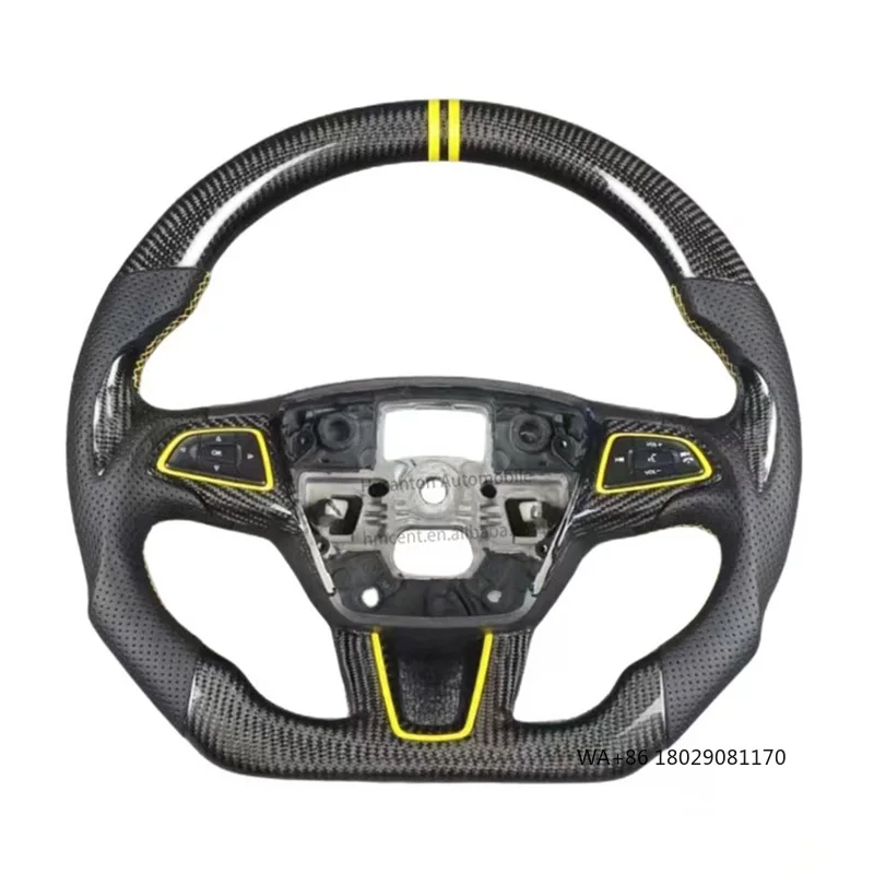 

Обновление высшего качества, усовершенствованная перфорированная кожа из углеродного волокна для рулевого колеса автомобиля Ford Focus