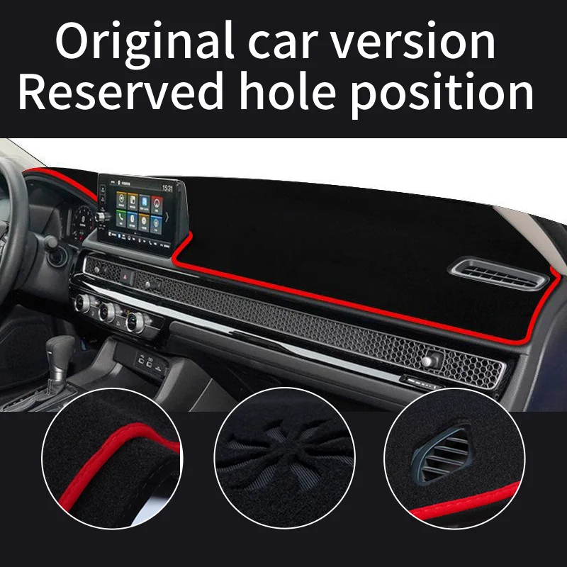Автозапчасти для Honda Civic 2021 ~ 2025 2024 2023 2022 автомобильный коврик для приборной панели, коврики для приборной панели, нескользящая накладка, аксессуары