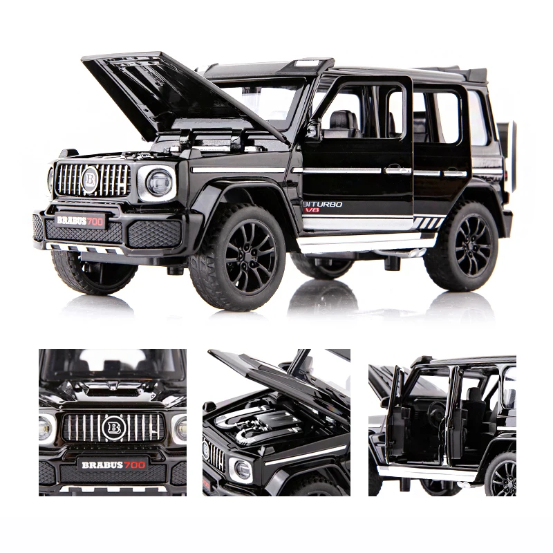 1/32 Babos G700 سبيكة سيارة لعبة مجسمة صب سيارة الصوت والضوء على الطرق الوعرة مجموعة المركبات عرض قطعة هدية للأطفال