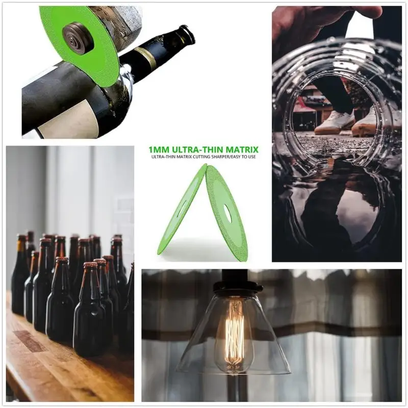 

1/2/3/5 шт. диск для резки стекла, тонкая пила, стеклокерамика, прочный для угловой шлифовальной машины, сухая пила