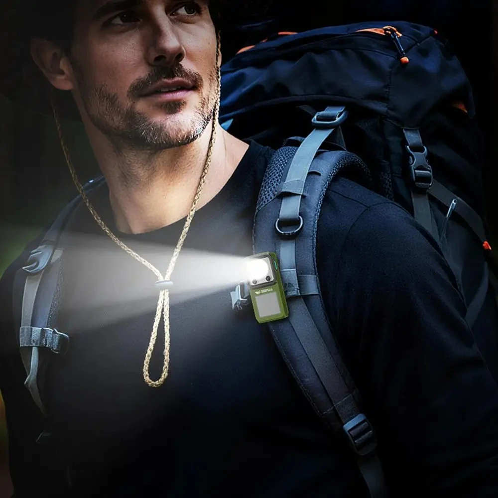 

Magnetic Clip-Type LED Flashlight Rechargeable Emergency Lighting for Outdoor Camping, Hiking and Parking