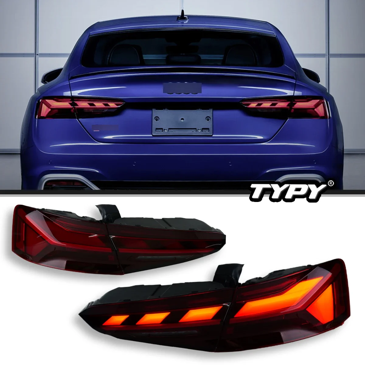 

Car Styling LED Tail Lamps Assembly For Audi A5 Taillight 2017-2020 Upgrade S5 Style Taillights Assembly Auto Parts