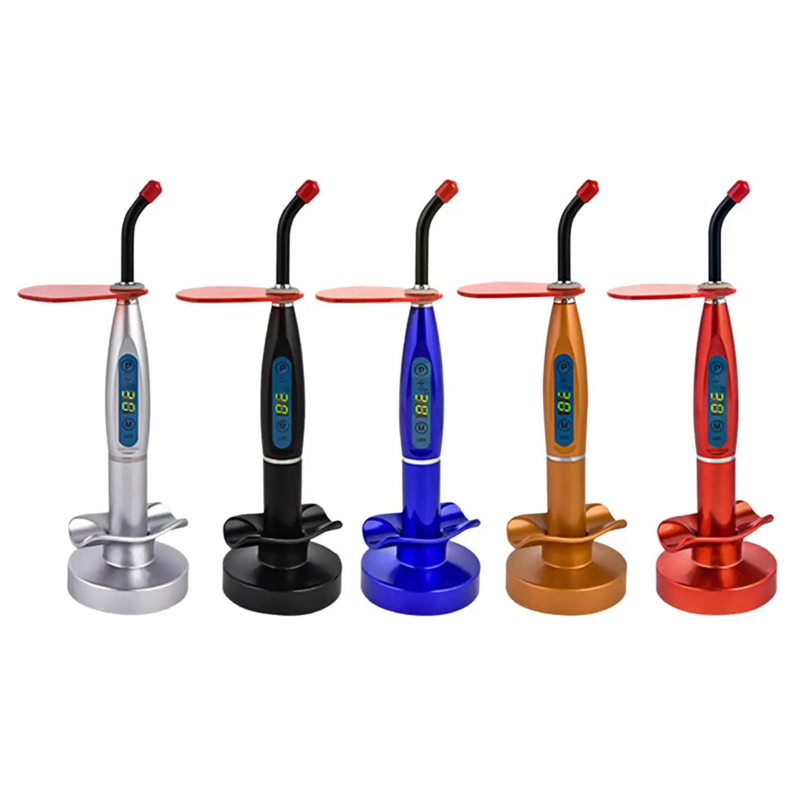 Cordless LED Curing Light with Whitening Head 3 Modes 1200-2000MW/cm2 USB Rechargable 420-480nm Curing Machine Cure Light Lamp