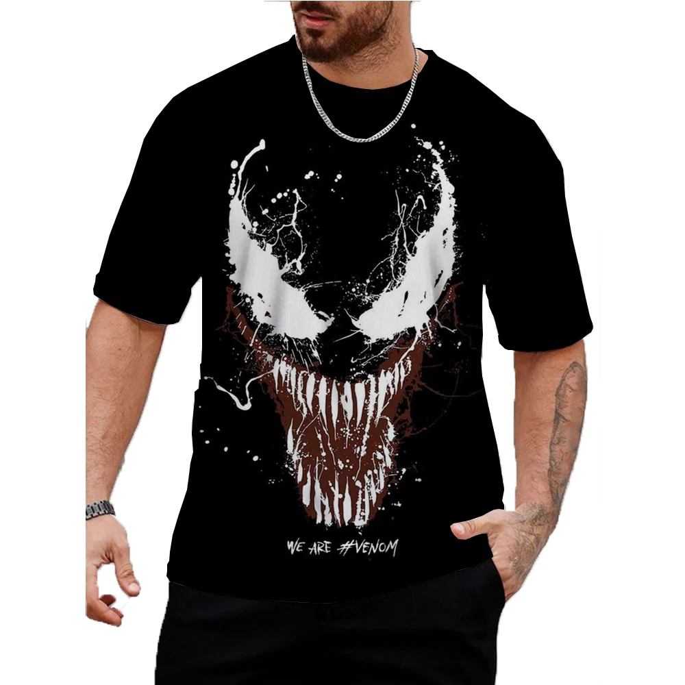 

Marvel Venom PrintT-Shirt 3D Men's Shirts Summer Short Sleeved Male Pullover Oversized Tops Tees Men Clothing