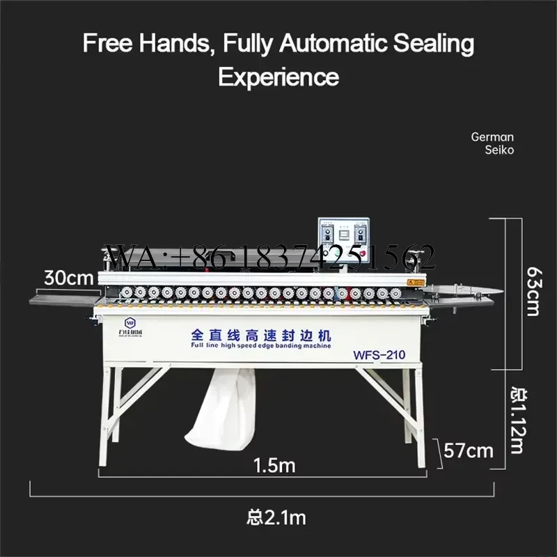 Wmwmnu for WFS-210 Fully Automatic High Speed Edge Banding High Efficiency Straight Line Trimming Edge Banding
