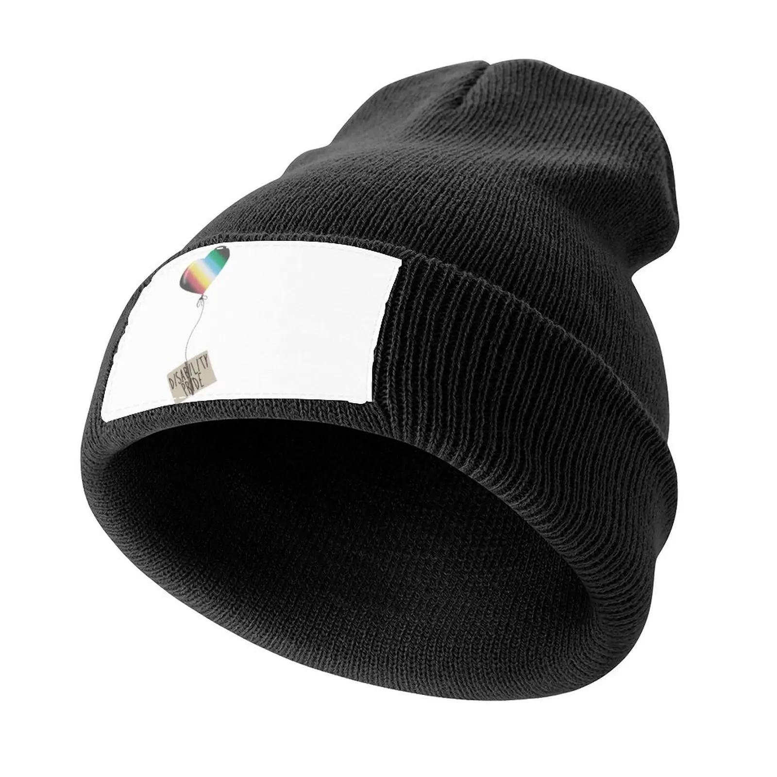 Disability pride flag heart balloon Knitted Cap derby hat Luxury Brand hard hat Women Men's