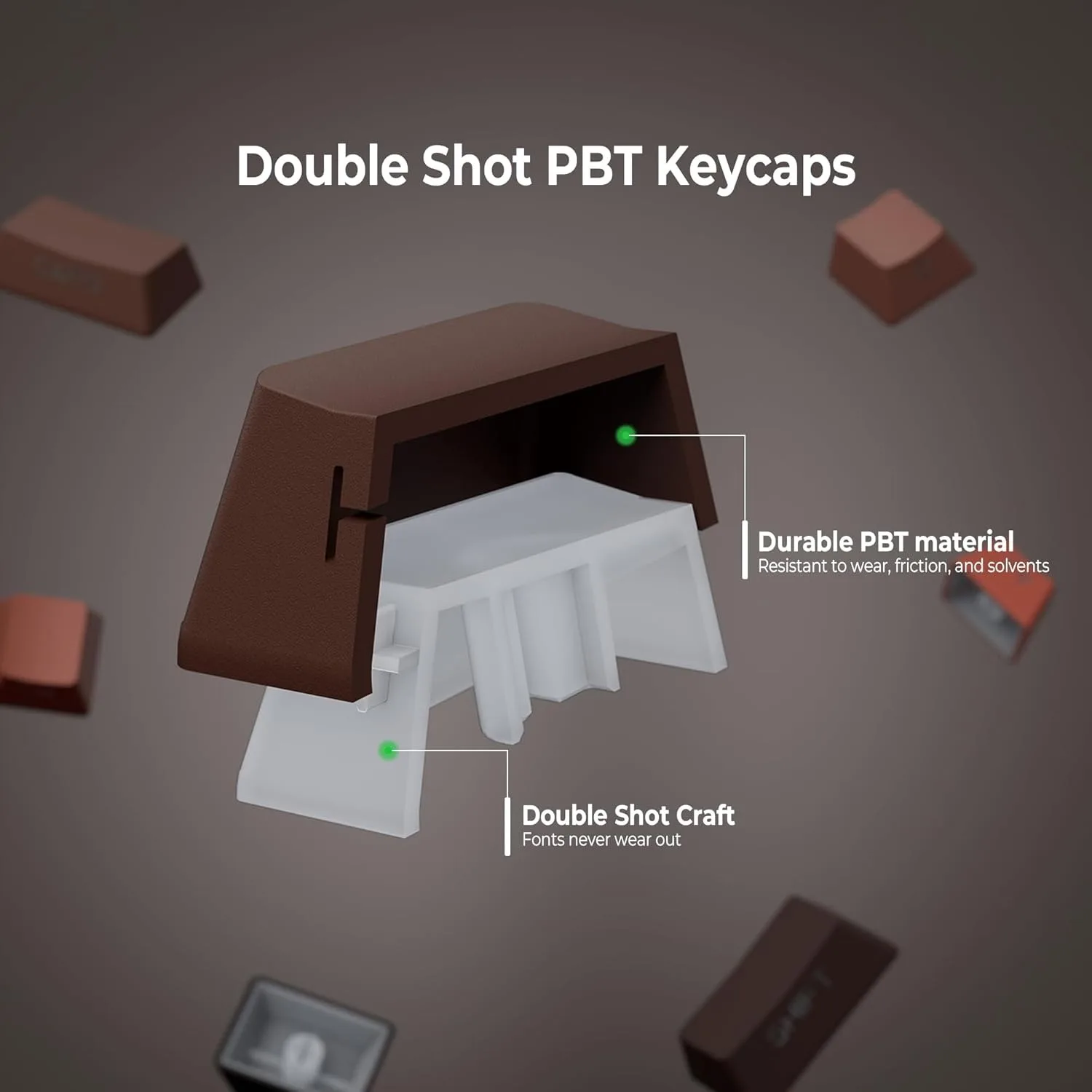 133keys Side Engraved Semi Transparent PBT Sanding Six Color Gradient Personalized Keycap for Mechanical Keyboards