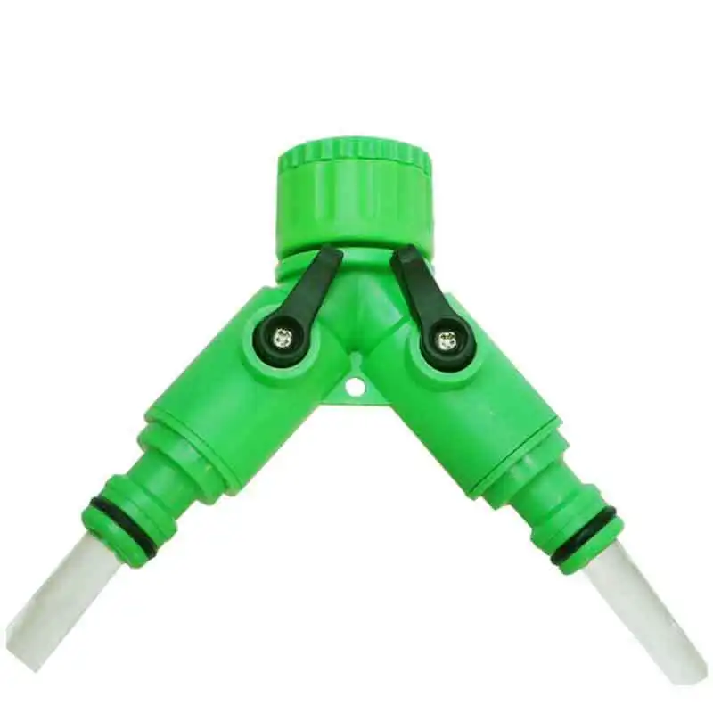 

2 Way Garden Hose Splitter Garden Hose Connector with Faucet Watering Shut Off for Landscaping Flower Planting Irrigation