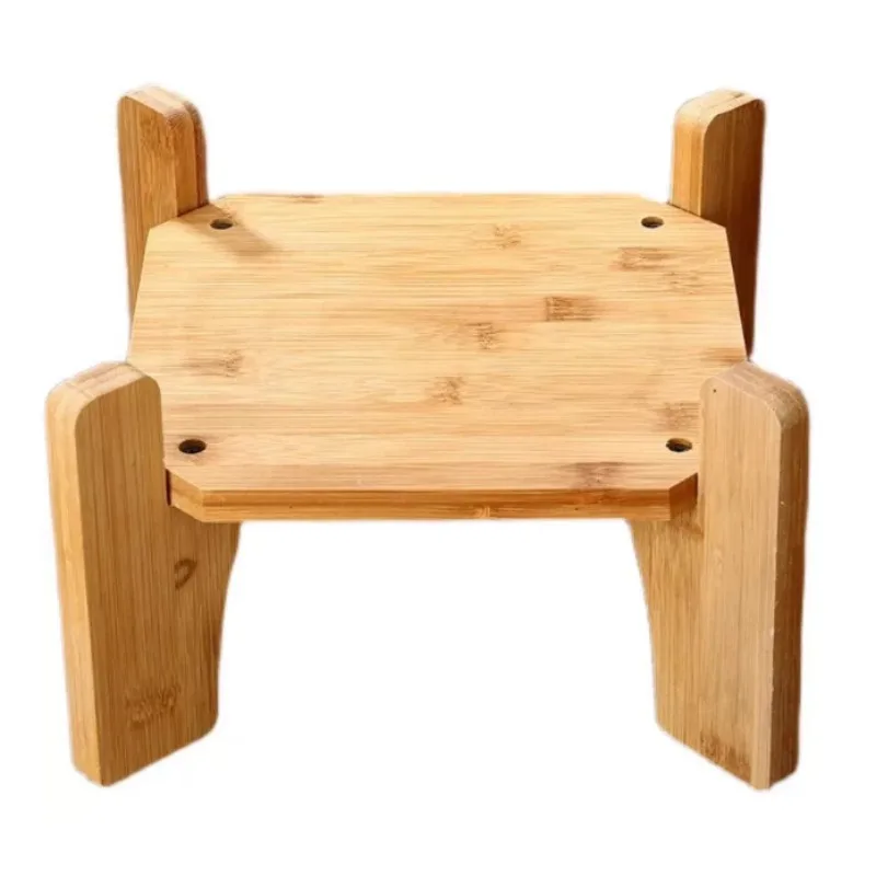 Natural Wood Liquor Bottle Stand Anti Slip Bamboo  Decorative Display Holder Wine Jar Home Tabletop Bar Counter Decoration