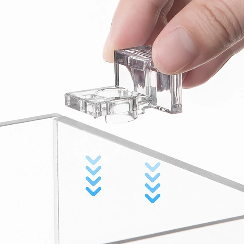 4pcs 6mm/8mm/10mm Fish Tank Acrylic Clips Aquarium Lid Cover Support Holder Bracket Clamp Stand Aquarium Supply