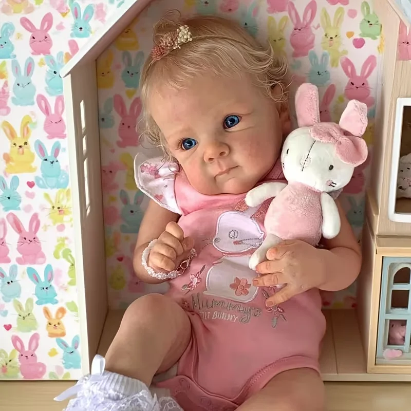 Reborn-Babypuppen - 18-Zoll Süße Weiche Vinyl Realistische Babypuppe Lebensechte Babypuppen mit Komplettem Zubehör