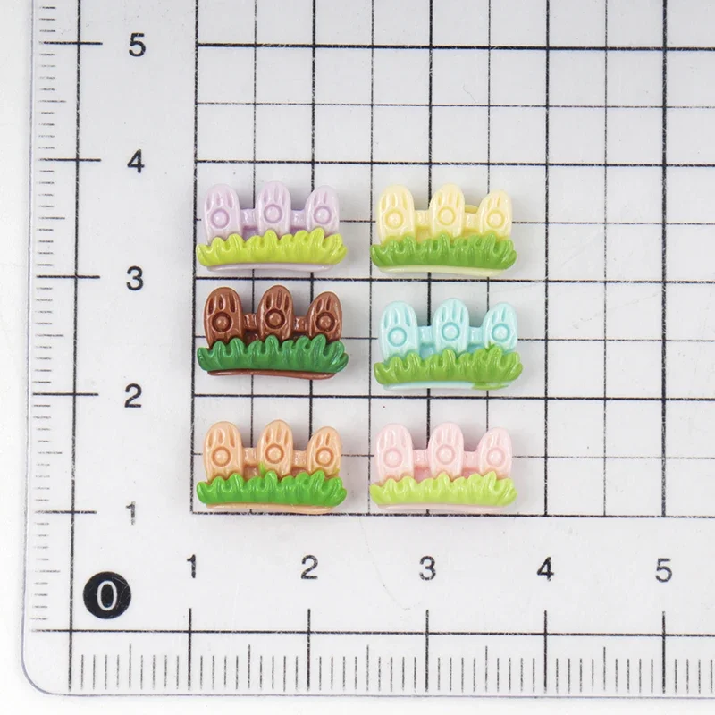 30/300pcs Small Fence Scrapbooking Resin Patch DIY Earrings Children Handmade Materials Phone Case Accessories Water Cup