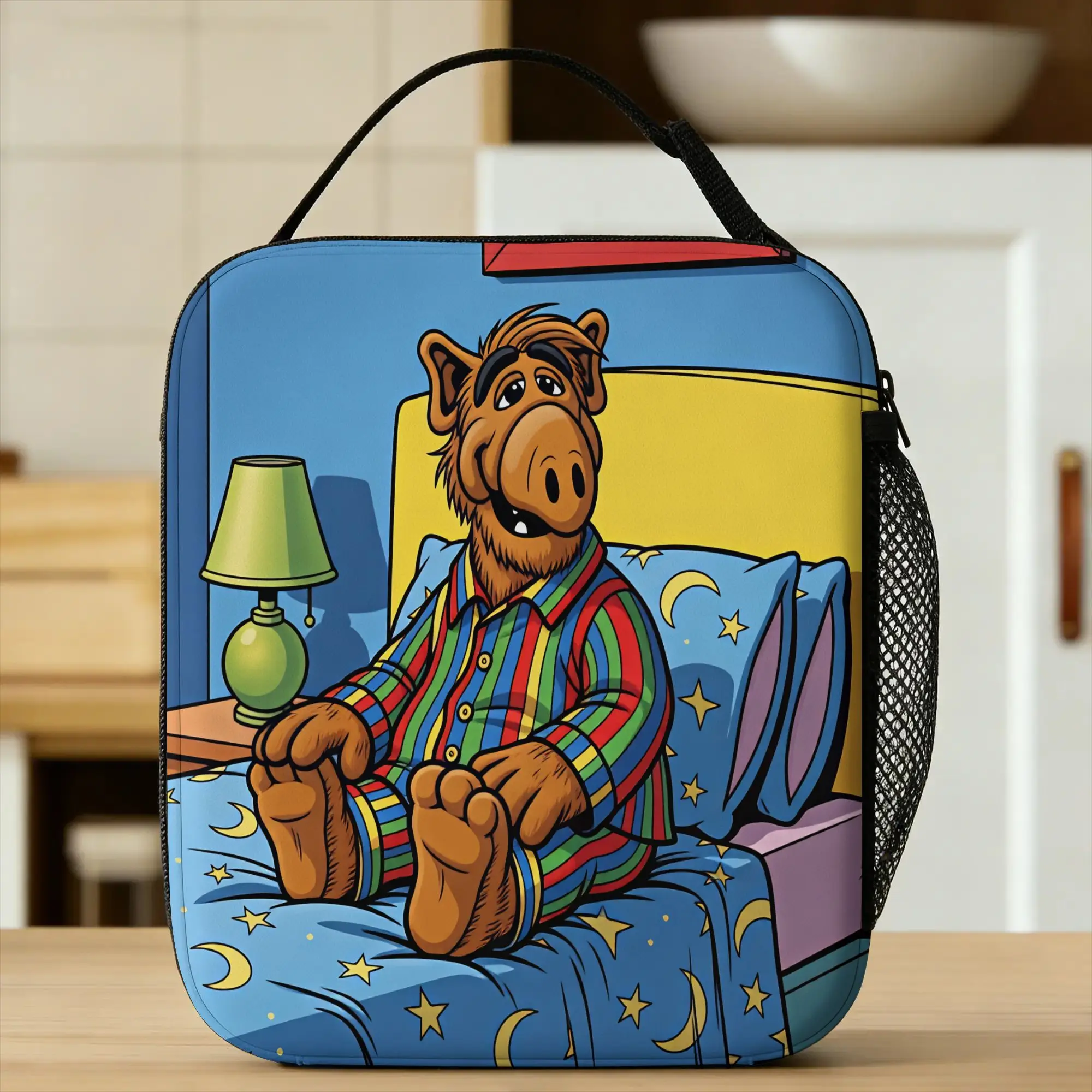 ALF Alien Life Form Lunch Bag Fashion Lunch Box Bolsa térmica para viagem, conveniente, para mulheres, à prova d'água, com estampa gráfica