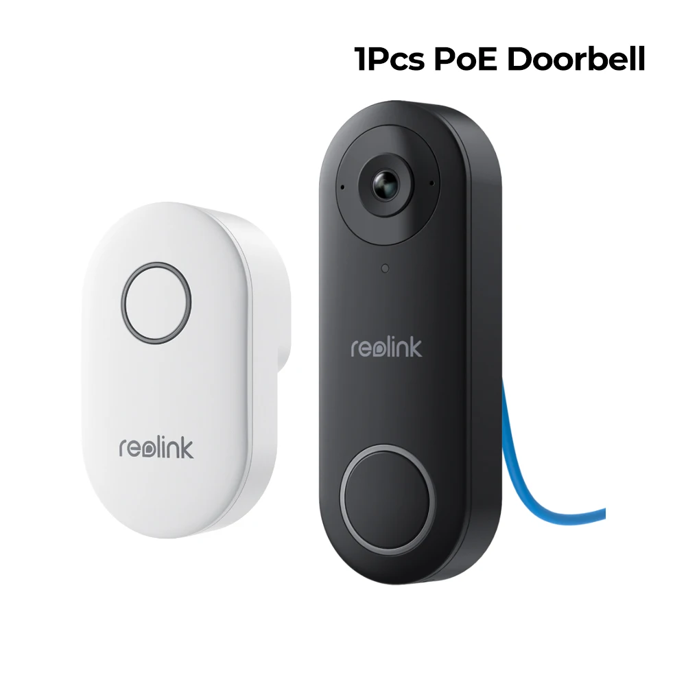 Neu! Reolink 2K+ WiFi Video-Türklingel Smart Outdoor Home Video-Gegensprechanlage Personenerkennung Kabelgebundene PoE-Türklingel mit Glockenspielunterstützung