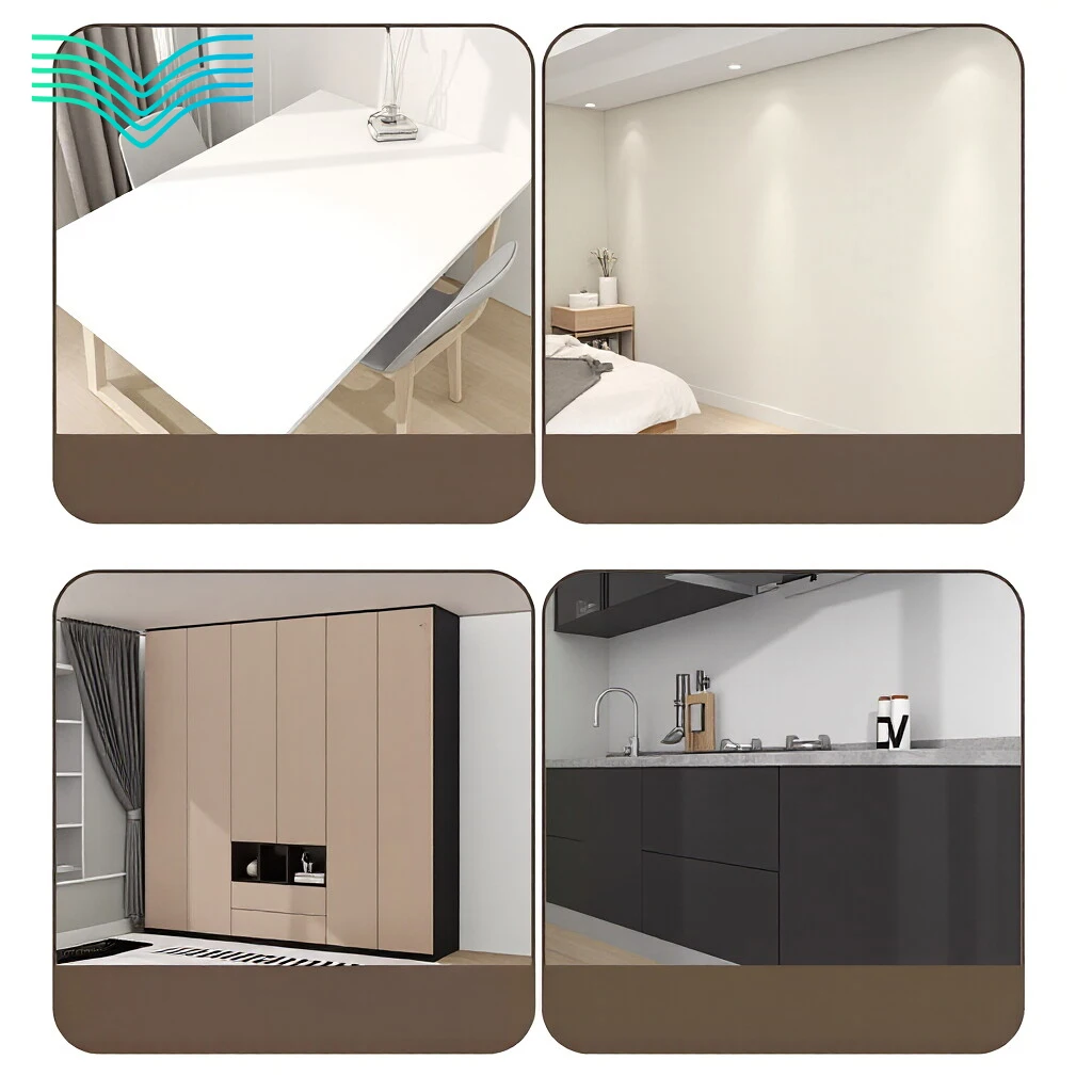 Solid Color Self Adhesive Cabinet Film Waterproof Oil Proof Wallpaper Kitchen Cupboard Door Tabletop Furniture Color Change