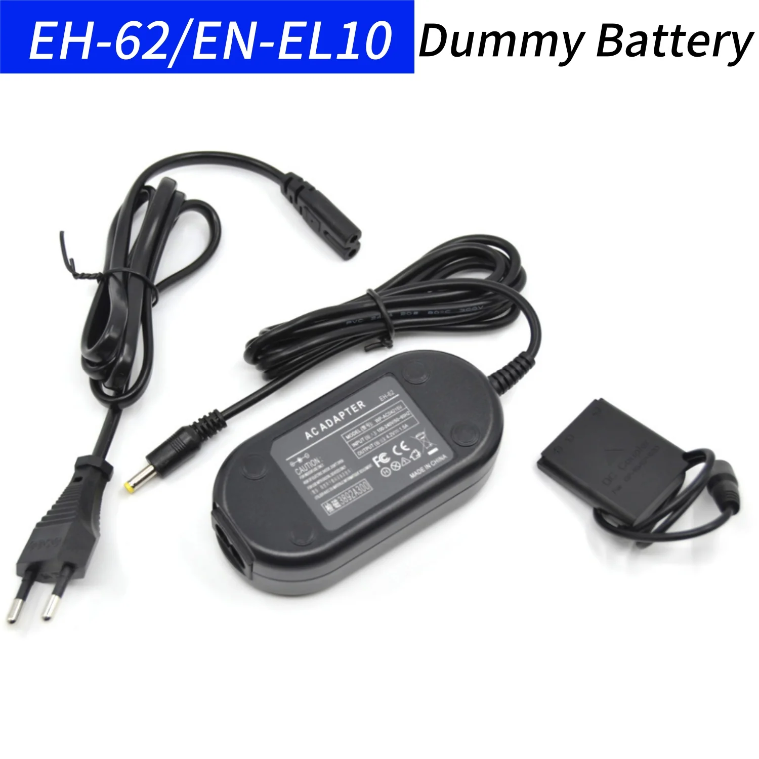 EH-62 AC Power Adapter EN-EL10 Dummy Battery EP-62D DC Coupler fit for Nikon Coolpix S210 S220 S225 S230 S500 S510 S700 S203