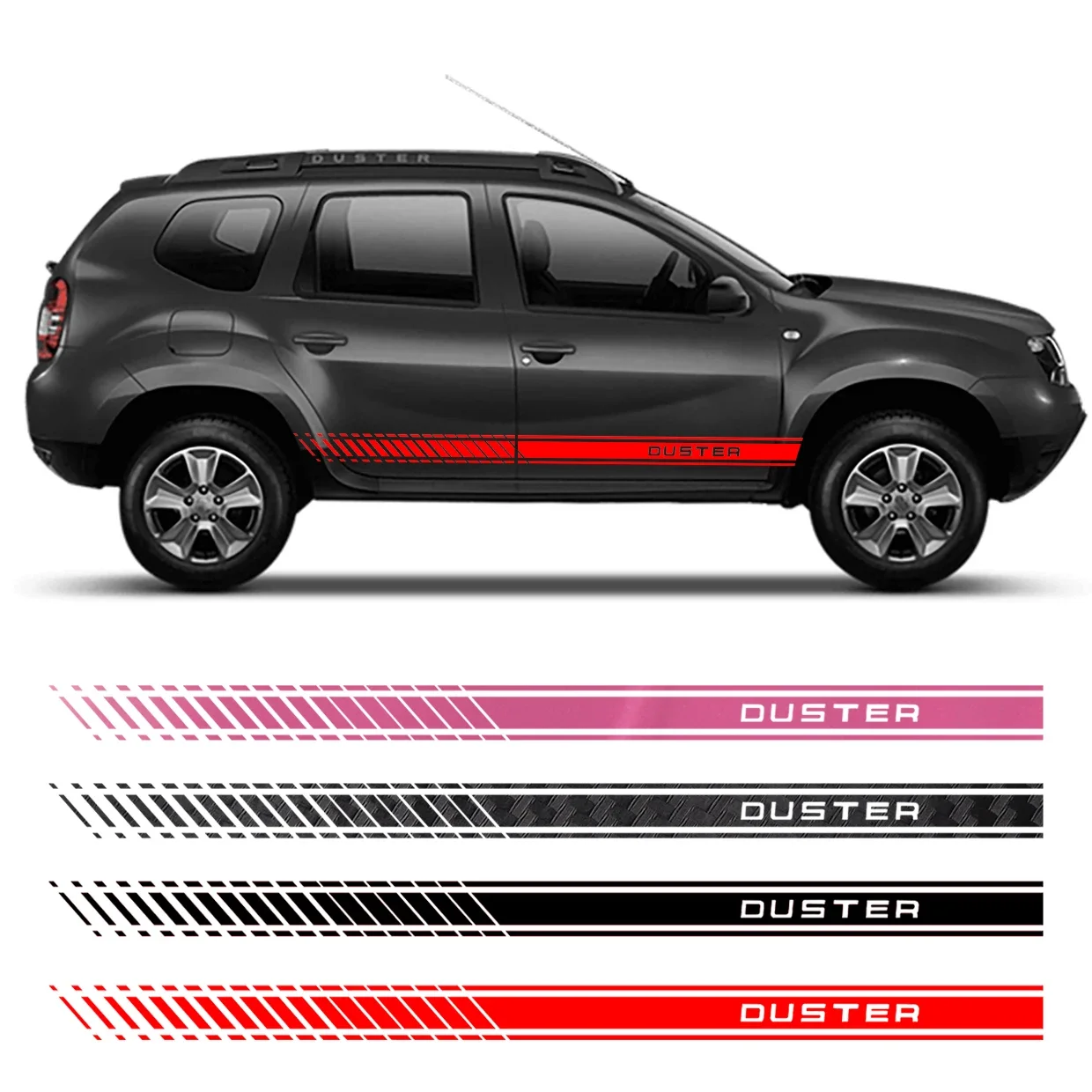 2PCS Car Door Side Sticker For Dacia Renault Duster Auto Sport Styling Decal Vinyl Film Automobile Car Tuning Accessories