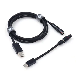 LANO 4 Colors Choices FGG Coiled Cable Type-C to USB Metal Connect Mechanical Keyboard Data Coiled Cable Wire with 00B Plug