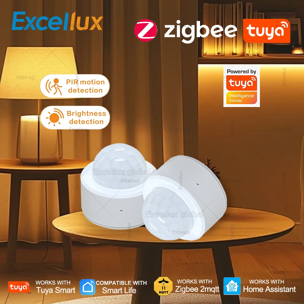 Mini Sensor de movimiento PIR humano Zigbee para Tuya Smart Life PIR Sensor de movimiento Detector infrarrojo alarma de seguridad para el hogar automatización Z2M