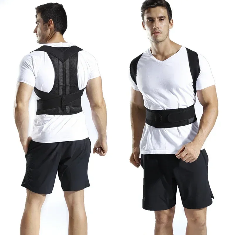 

Reinforced Belt Lumbar Column Posture Corrector Vest Adjustable Back Support Strap Shoulder Spine Brace Neck Stretcher Trainer