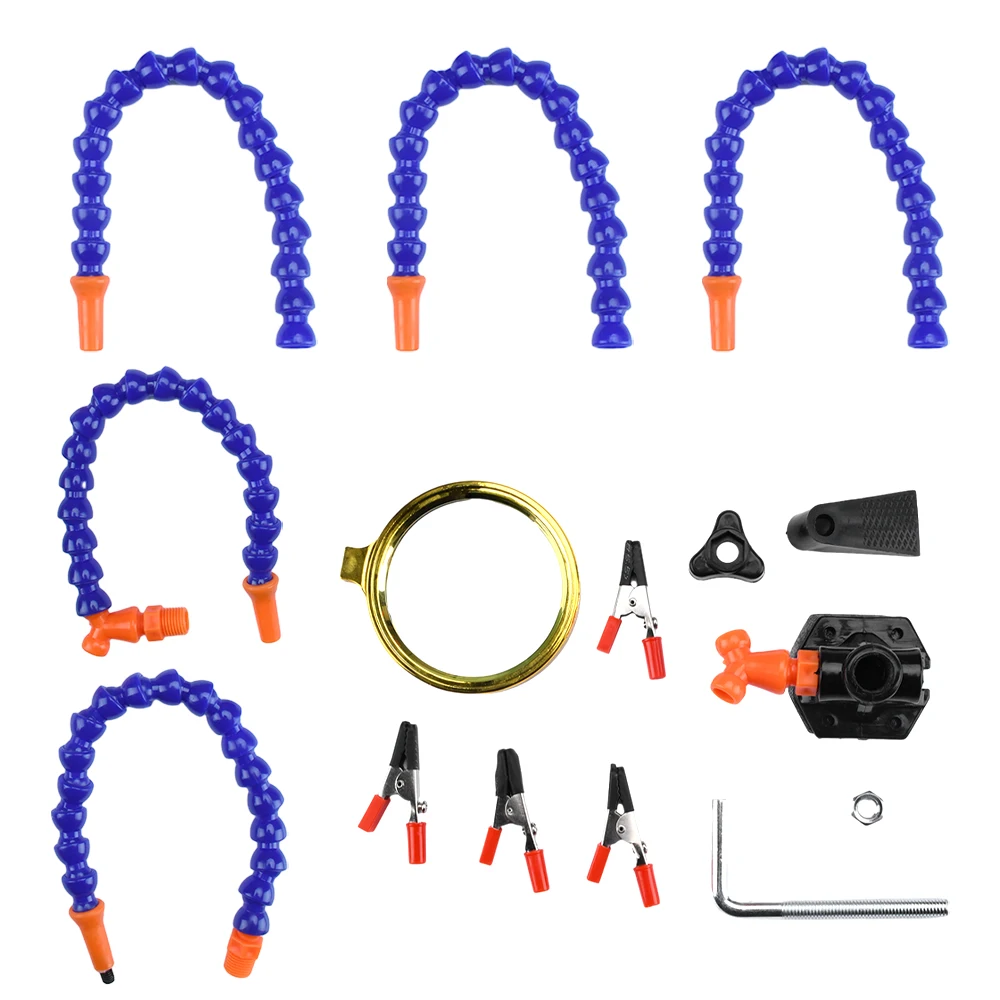 PCB Soldering Stations With 4 Clamp 1 Magnifying Glass Electronic Components Welding Fixed Bracket