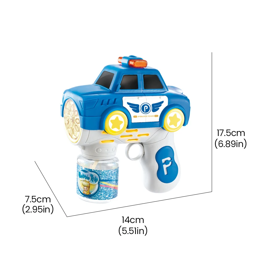 Pistolet do baniek mydlanych Model samochodu Maszyna do baniek mydlanych Zabawki Samochód policyjny Wóz strażacki dla małych dzieci Pistolet do baniek mydlanych Impreza Kdis Prezenty Urodziny